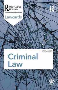 Criminal Lawcards 2012-2013