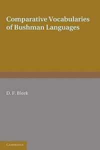 Comparative Vocabularies of Bushman Languages