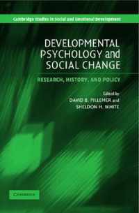 Developmental Psychology And Social Change