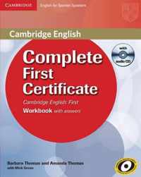 Complete First Certificate for Spanish Speakers Workbook with Answers with Audio CD