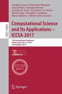 Computational Science and Its Applications - ICCSA 2017