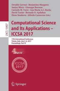 Computational Science and Its Applications - ICCSA 2017