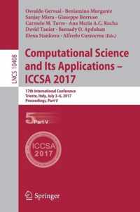 Computational Science and Its Applications - ICCSA 2017