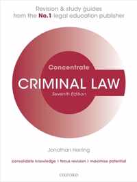 Criminal Law Concentrate