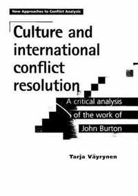 Culture and international conflict resolution