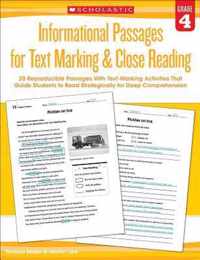 Informational Passages for Text Marking & Close Reading: Grade 4