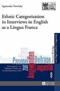 Ethnic Categorization in Interviews in English as a Lingua Franca