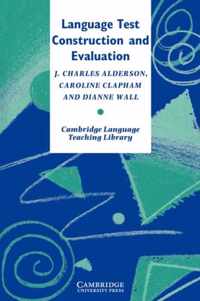 Language Test Construction and Evaluation