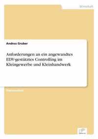 Anforderungen an ein angewandtes EDV-gestutztes Controlling im Kleingewerbe und Kleinhandwerk