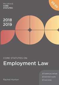 Core Statutes on Employment Law 2018-19