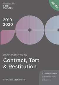 Core Statutes on Contract, Tort & Restitution 2019-20