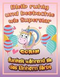 Bleib ruhig und beobachte wie Superstar Corin funkelt wahrend sie das Einhorn farbt