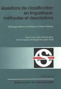 Questions de classification en linguistique: méthodes et descriptions