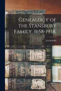 Genealogy of the Stansbury Family, 1658-1938.