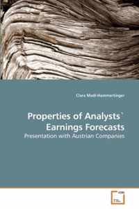 Properties of Analysts` Earnings Forecasts