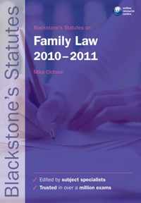 Blackstone's Statutes On Family Law