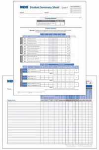 Student Record and Class Summary Sheets