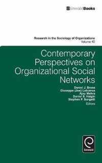 Contemporary Perspectives on Organizational Social Networks