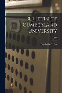 Bulletin of Cumberland University; 1916