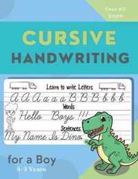 Cursive Handwriting for a Boy . Learn to write letters, words, sentences