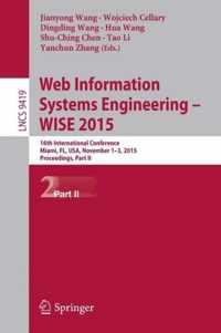 Web Information Systems Engineering - WISE 2015