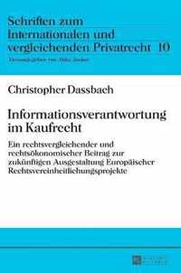 Informationsverantwortung im Kaufrecht