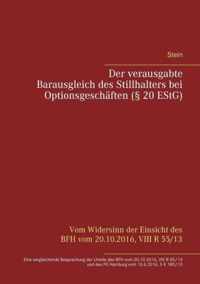 Der verausgabte Barausgleich des Stillhalters bei Optionsgeschaften ( 20 EStG)