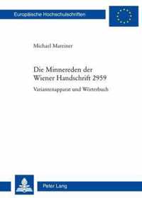 Die Minnereden der Wiener Handschrift 2959