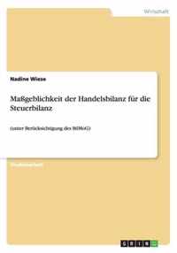 Massgeblichkeit der Handelsbilanz fur die Steuerbilanz