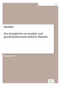 Das Genussrecht aus handels- und gesellschaftsteuerrechtlicher Hinsicht