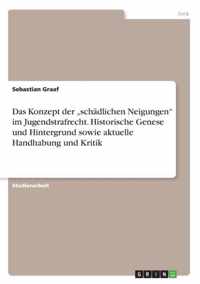 Das Konzept der  schadlichen Neigungen im Jugendstrafrecht. Historische Genese und Hintergrund sowie aktuelle Handhabung und Kritik