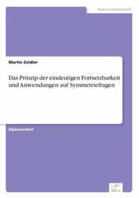 Das Prinzip der eindeutigen Fortsetzbarkeit und Anwendungen auf Symmetriefragen