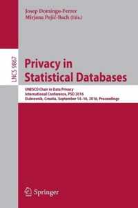 Privacy in Statistical Databases