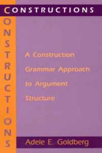 Constructions - A Construction Grammar Approach to Argument Structure