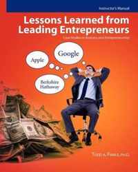 Instructor's Manual: Lessons Learned From Leading Entrepreneurs