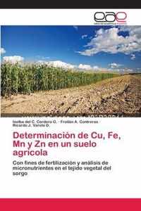 Determinacion de Cu, Fe, Mn y Zn en un suelo agricola