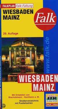 Falk Stadtplan Falkfaltung Wiesbaden / Mainz 1 : 23 000