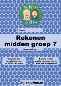 Oefenboek - CITO - rekenen - midden groep 7 - deel 1 - basisonderwijs - de bijlesjuffen - oefenen - citotoets - LVS - kinderen - boeken - leren - school - Einstein - werkboek van meer dan 100 leuke en leerzame opdrachten!