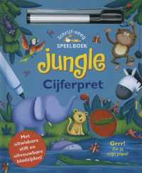 Schrijf - veeg speelboek jungle cijferpret