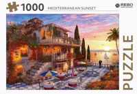 Rebo legpuzzel 1000 stukjes - Mediterranean sunset - Overig (8720387822355)