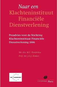 Naar een Klachteninstituut Financiële Dienstverlening