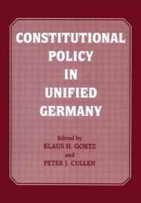 Constitutional Policy in Unified Germany