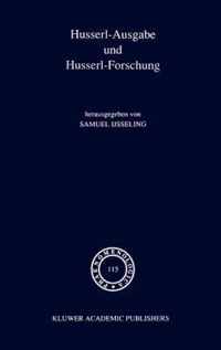 Husserl-Ausgabe Und Husserl-Forschung