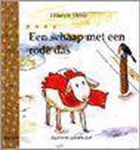 Een schaap met een rode das