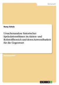 Ursachenanalyse historischer Spekulationsblasen im Aktien- und Rohstoffbereich und deren Anwendbarkeit fur die Gegenwart