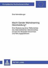 Macht Gender Mainstreaming Gleichstellung?