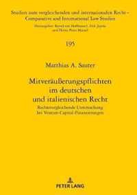 Mitveraeusserungspflichten Im Deutschen Und Italienischen Recht