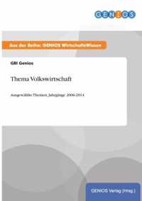 Thema Volkswirtschaft