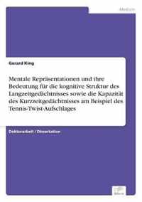 Mentale Reprasentationen und ihre Bedeutung fur die kognitive Struktur des Langzeitgedachtnisses sowie die Kapazitat des Kurzzeitgedachtnisses am Beispiel des Tennis-Twist-Aufschlages