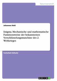 Enigma. Mechanische und mathematische Funktionsweise der bekanntesten Verschlusselungsmaschine des 2. Weltkrieges